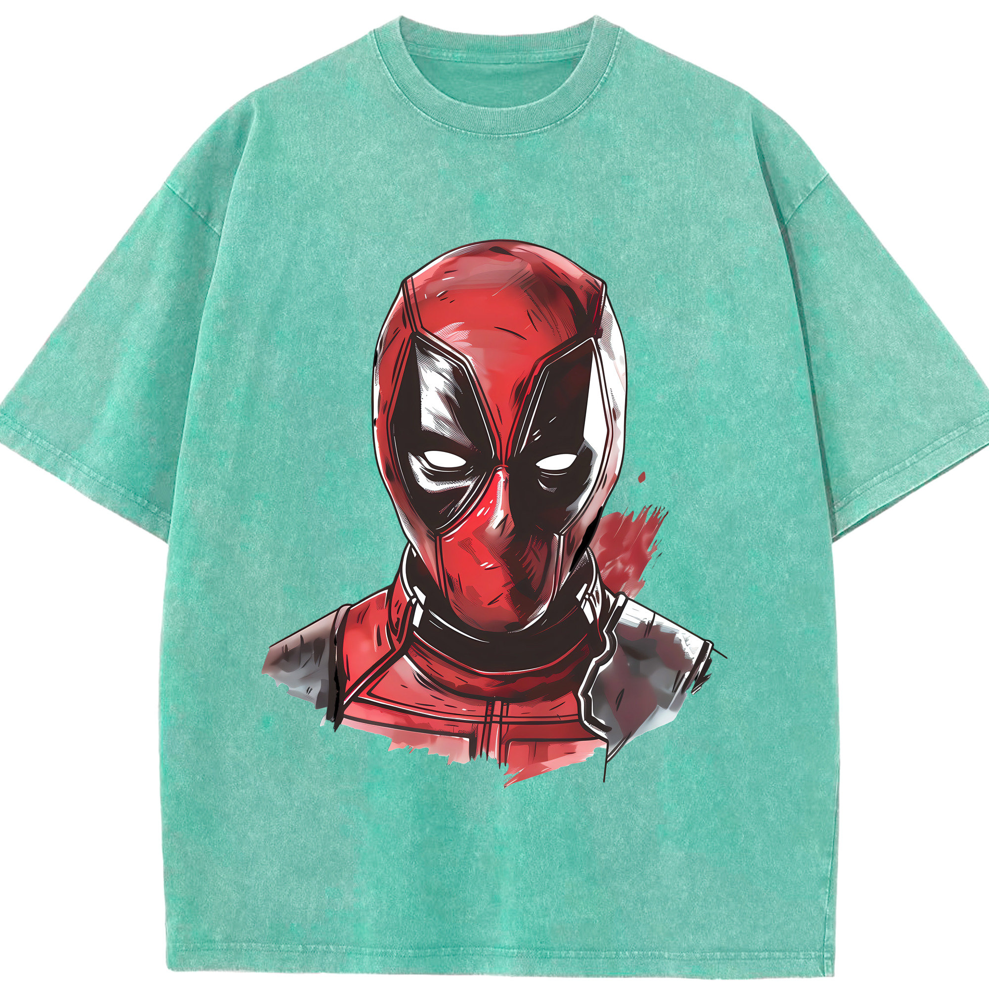 （画像用） Deadpool デッドプール 綿100% ヴィンテージ風 半袖Tシャツ（フロントプリント）